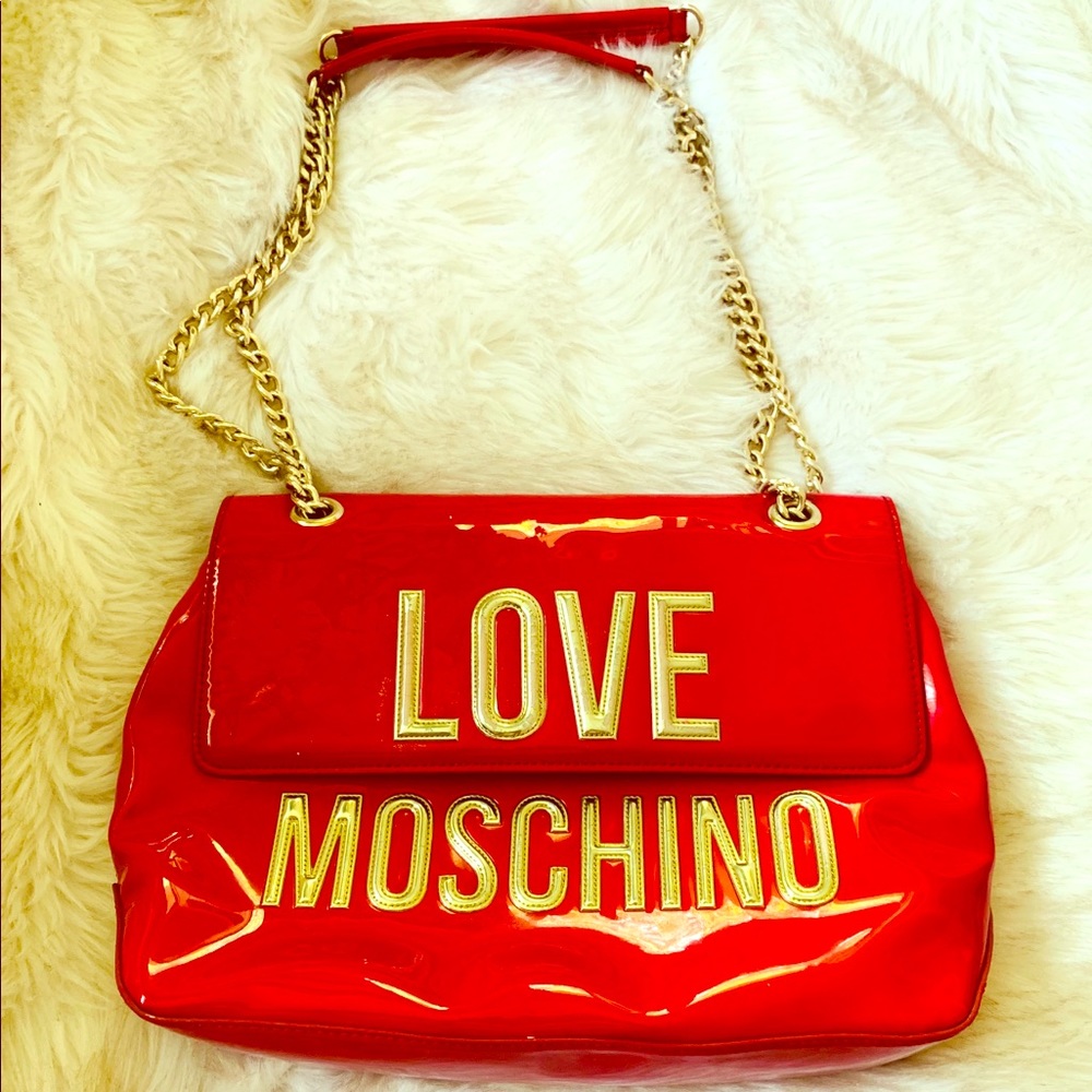 LOVE MOSCHINO❤️Red Patent Leather handbag